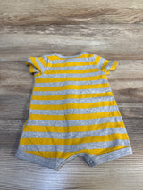 Simple Joys Striped Rhino Shortie Romper Yellow sz Newborn
