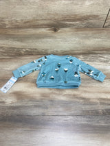 NEW Cat & Jack Velour Tree Print Sweatshirt Mint sz Newborn