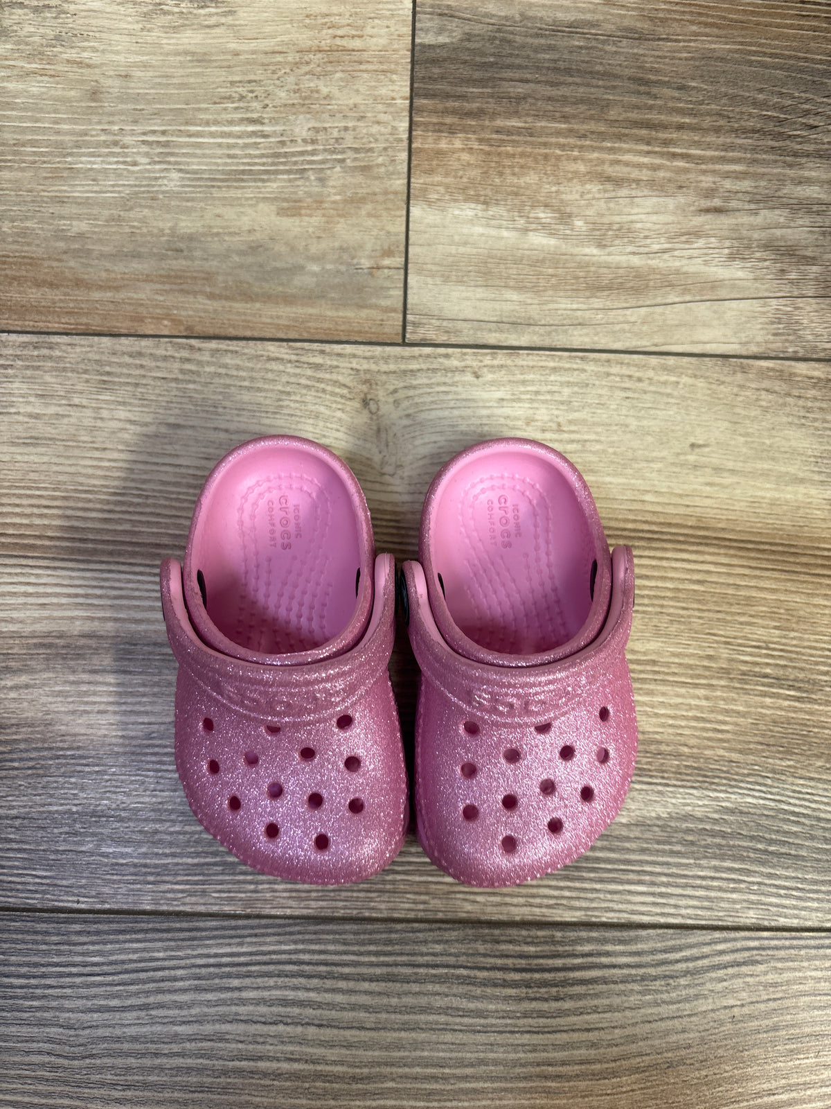 Crocs Glitter Clogs Pink sz 4c