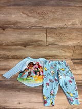 Disney Princess 2pc Princess Pajama Set Teal sz 3T