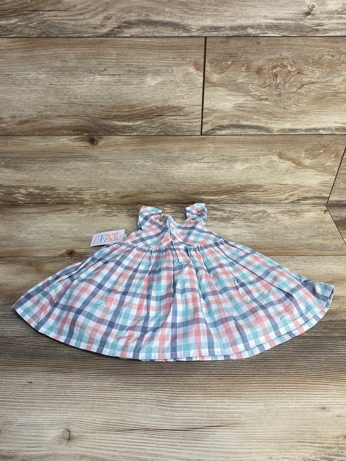 NEW Just One You 2pc Plaid Dress & Bloomers White sz 6m