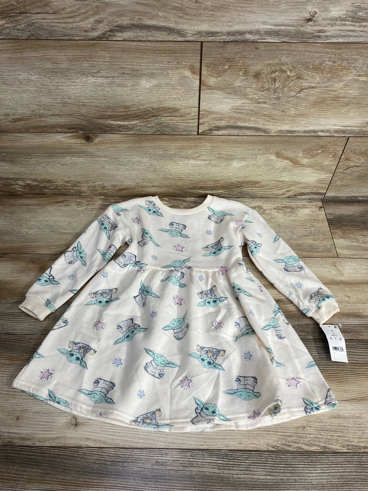 NEW Star Wars Sweatshirt Dress Cream sz 3T