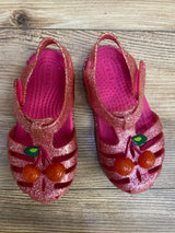 Crocs Isabella Charm Jelly Sandals Glittery Pink sz 8c