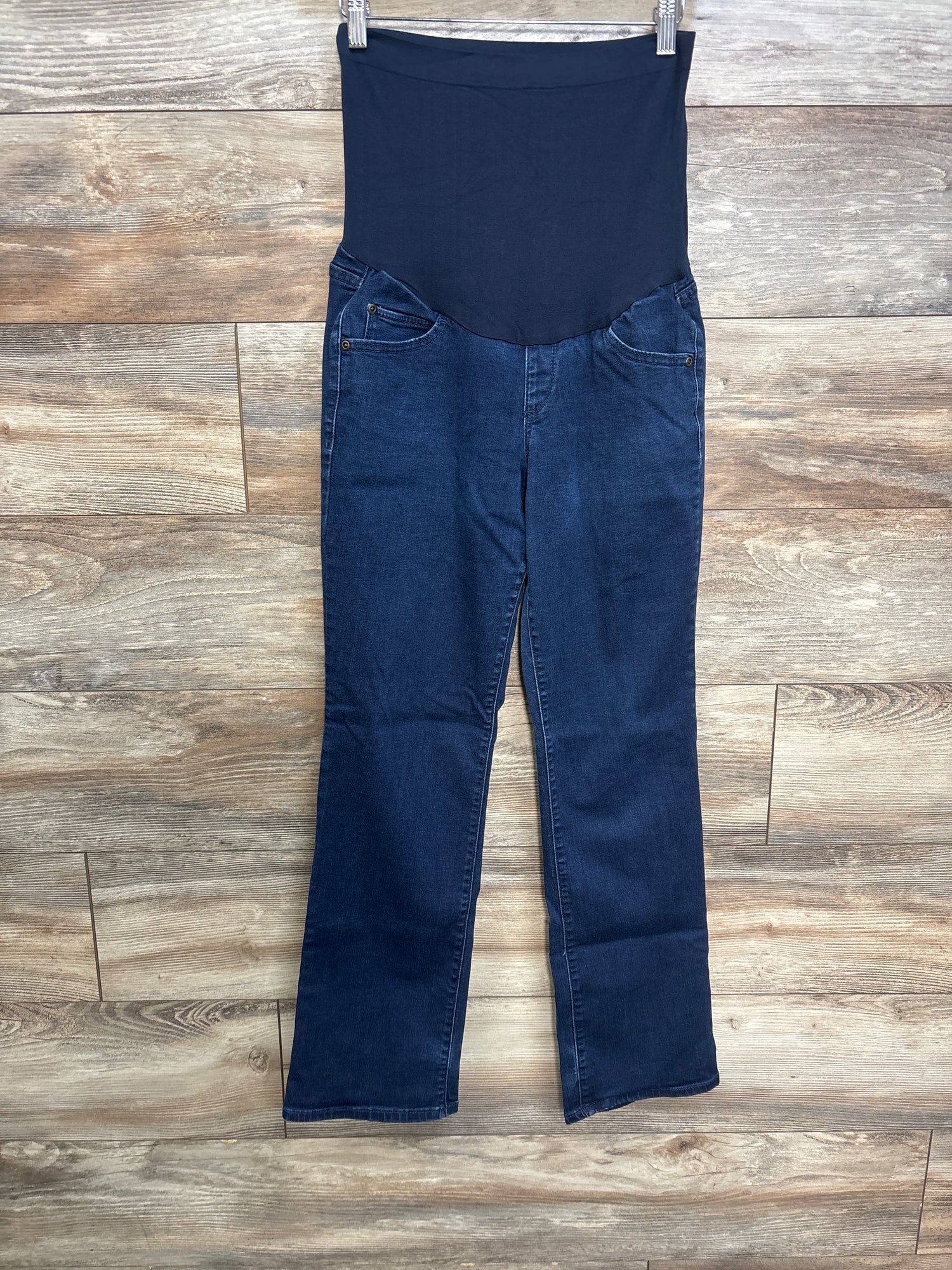 a:glow Maternity Full Panel Bootcut Jeans Blue sz Large (10)