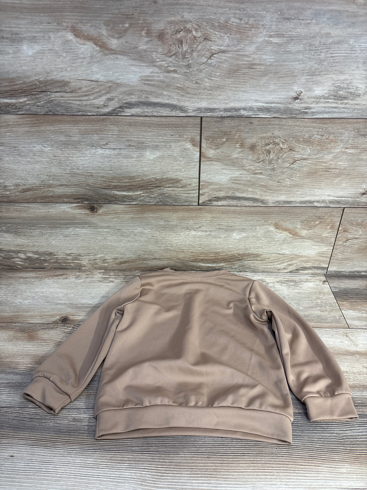 Shein iridescent Smiley Face Shirt Tan sz 5T