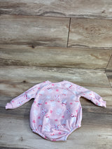 Old Navy Ghost Print Sweatshirt Bubble Romper Pink sz 6-12m