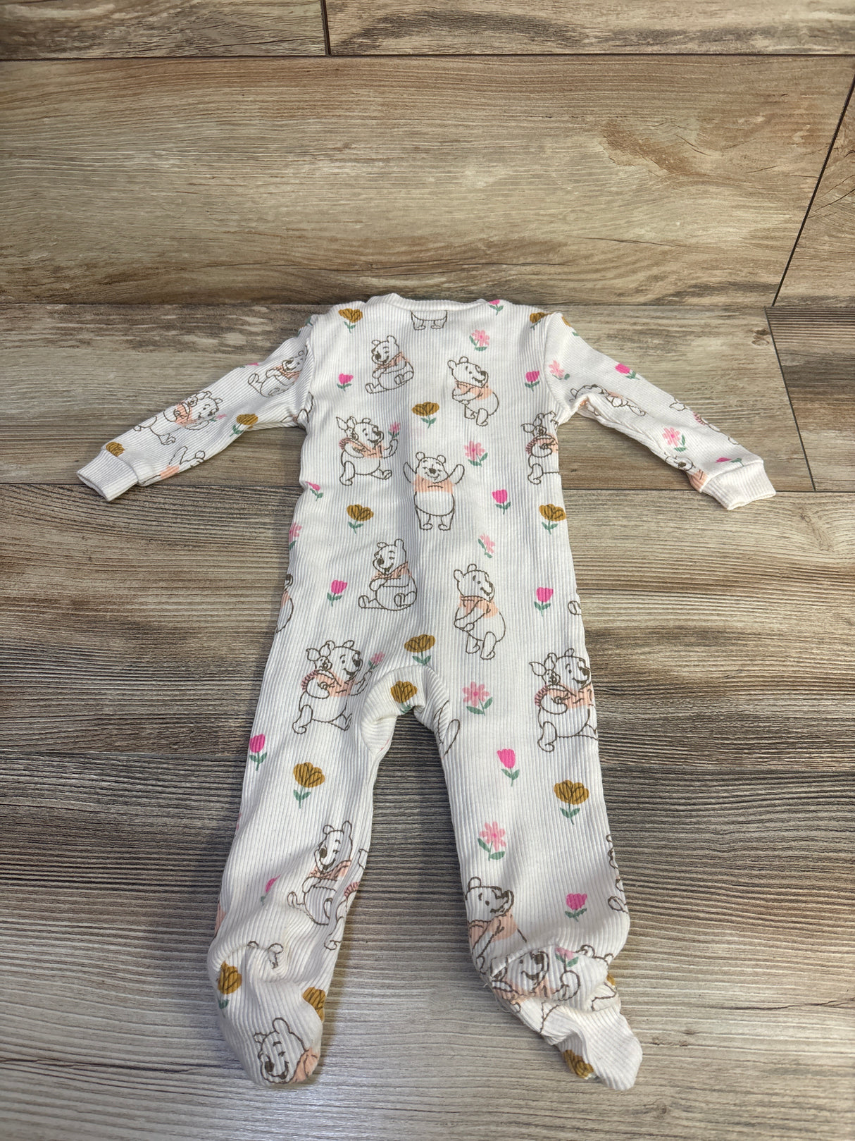 Disney Baby Winnie The Pooh Ribbed Sleeper Ivory sz 0-3m