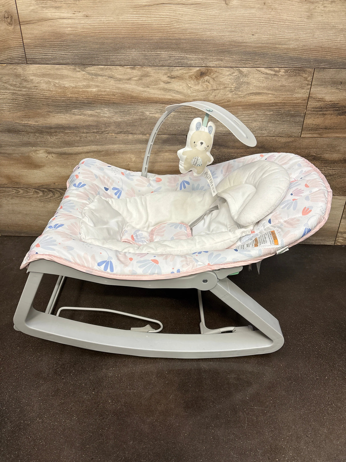 Ingenuity Keep Cozy 3-in-1 Grow with Me Baby Bouncer, Rocker & Toddler Seat Pink Burst - Me n Mommy To Be