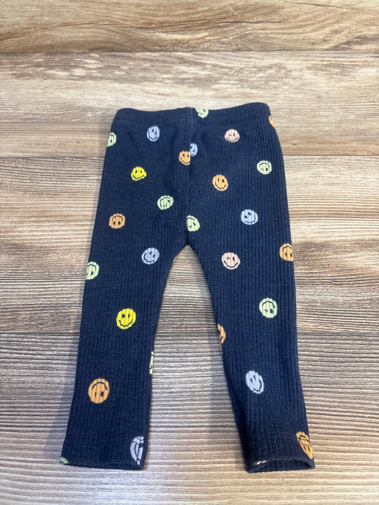 Old Navy Ribbed Smiley Face Leggings navy sz 3-6m
