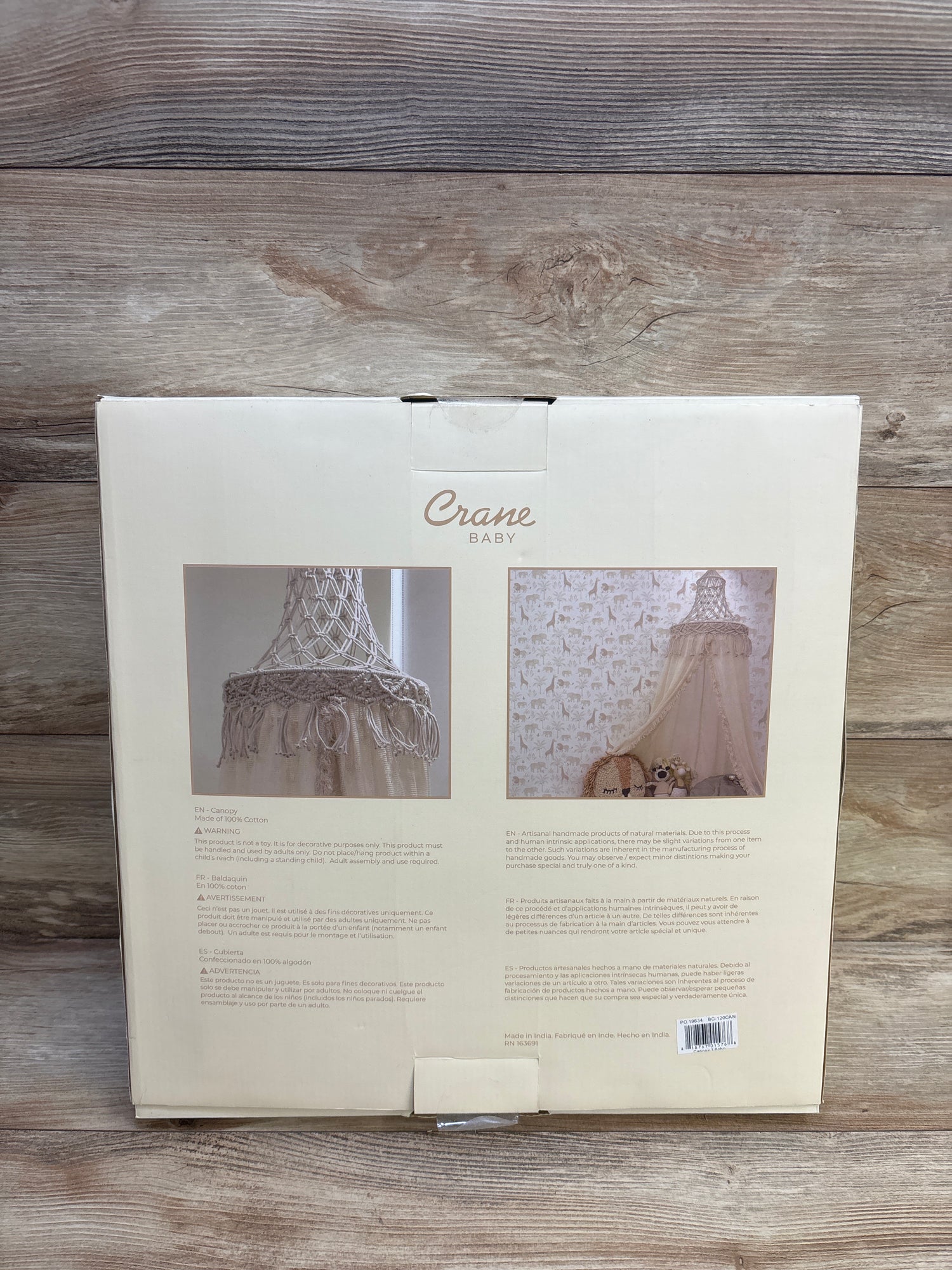 NEW Crane Baby Boho Crib Canopy Macrame