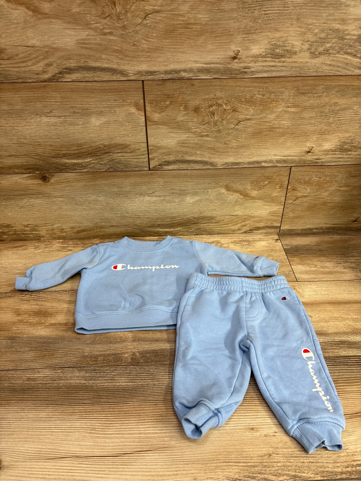 Champion 2pc Pullover Sweatshirt & Joggers Set Blue sz 6m