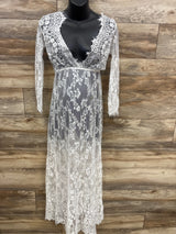Maternity Lace Photoshoot Dress White One Size