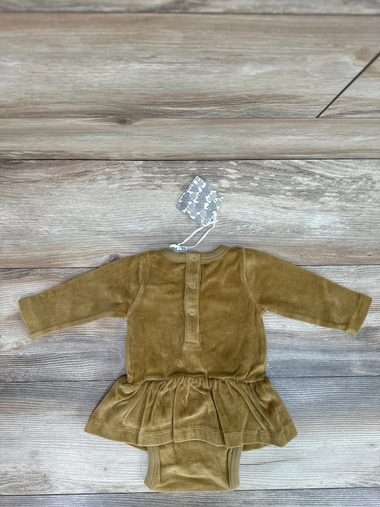 NEW Kate Quinn Velour Skirted Bodysuit Fennel sz 6-12m