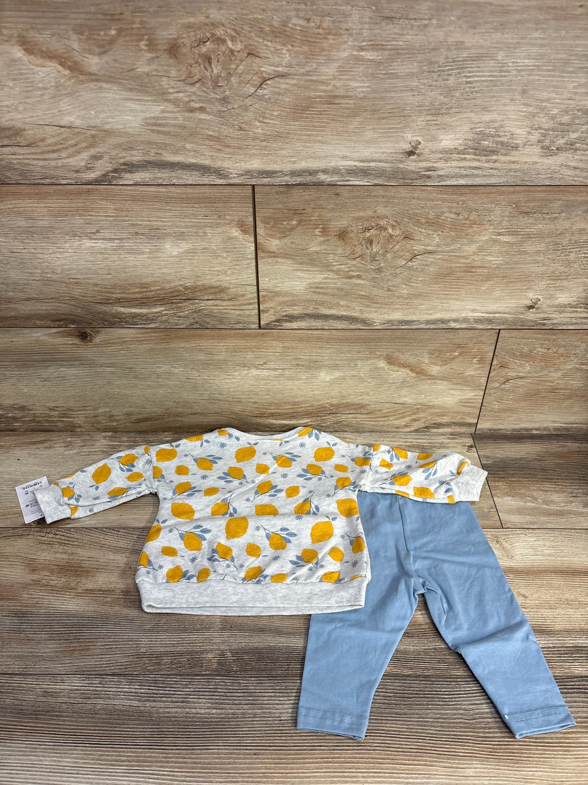 NEW Just One You 2pc Lemon Print Sweatshirt & Leggings Grey sz 6m