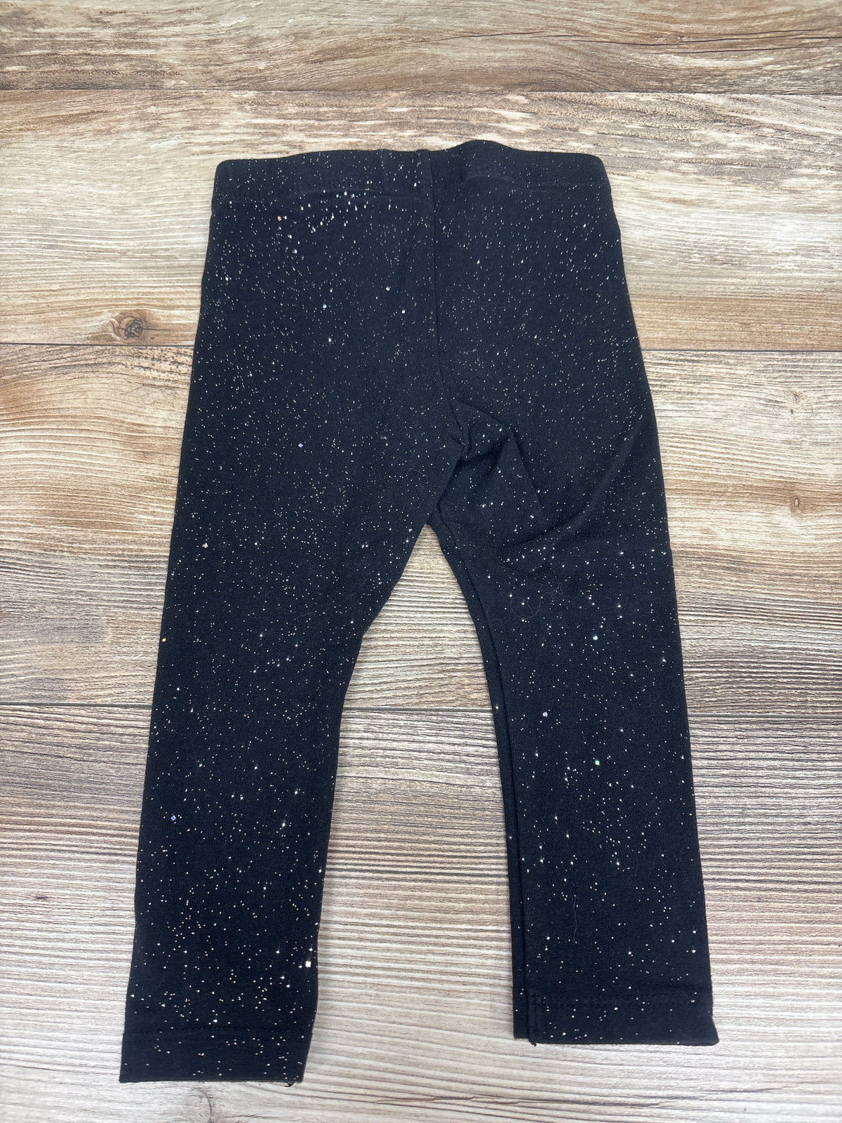 Jumping Beans Tough Cotton Glitter Leggings Black sz 2T
