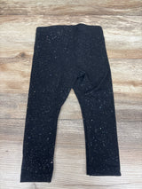 Jumping Beans Tough Cotton Glitter Leggings Black sz 2T