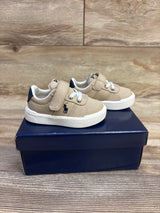 NEW Polo Ralph Lauren Frazier Casual PS Sneakers Beige sz 4c