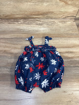 Just One You 4th of July Shortie Romper Navy sz Newborn