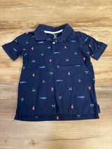Carter's Whale Print Polo Navy sz 5T