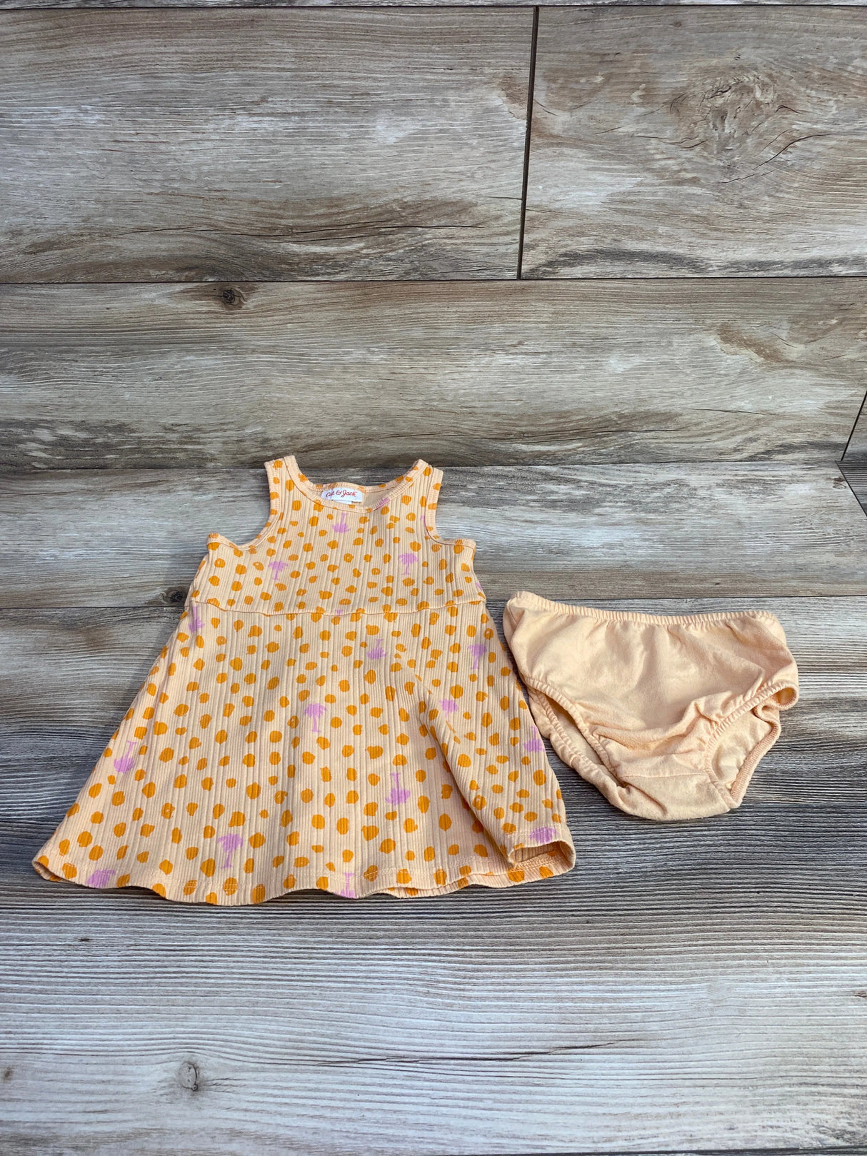 Cat & Jack Tank Dress & Bloomers Orange sz 18m