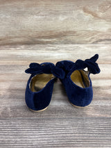 Janie & Jack Velvet Bow Ballet Flats Navy sz 7c