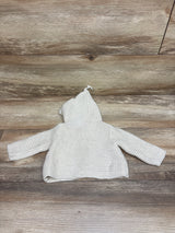 Stem Knit Button-Up Hooded Cardigan Tan sz 3m