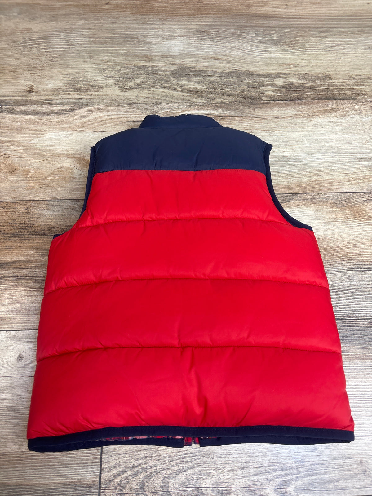 Janie & Jack The Reversible Tartan Puffer Vest Red sz 3/4T
