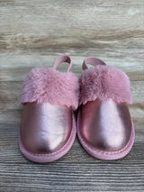 Cat & Jack Faux Fur Slippers Pink sz 9/10c