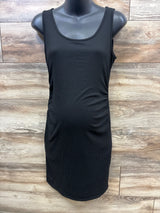 Pinkblush Sleeveless Ribbed Fitted Maternity Dress Black sz Medium