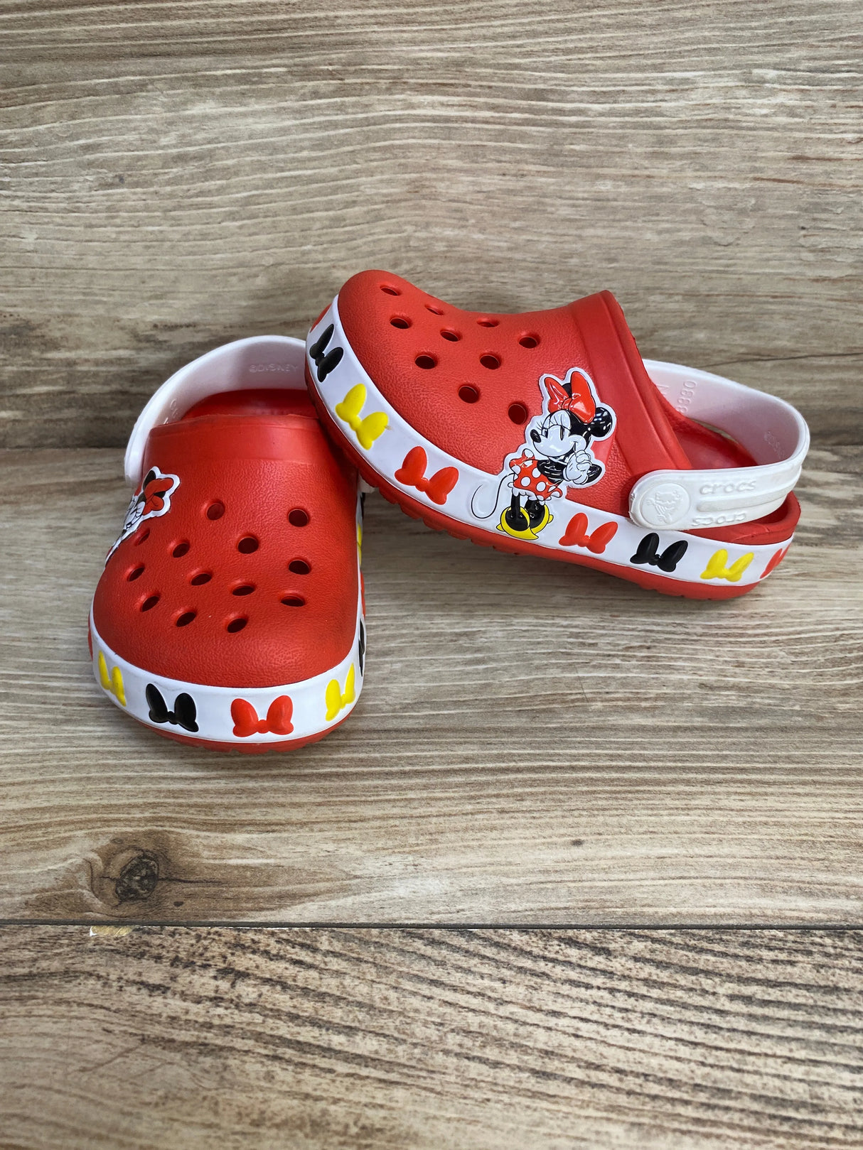 Crocs Fun Lab Disney Minnie Mouse Band Clogs Red sz 6c