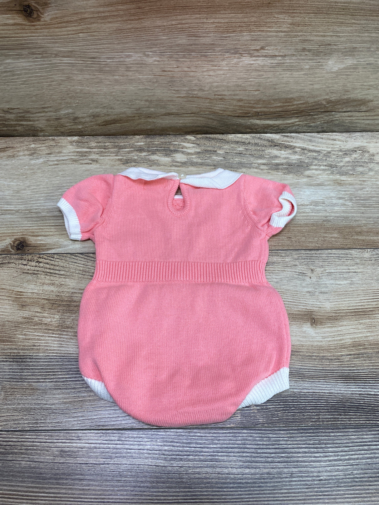 Cat & Jack Peter Pan Collar Knit Romper Pink sz 0-3m