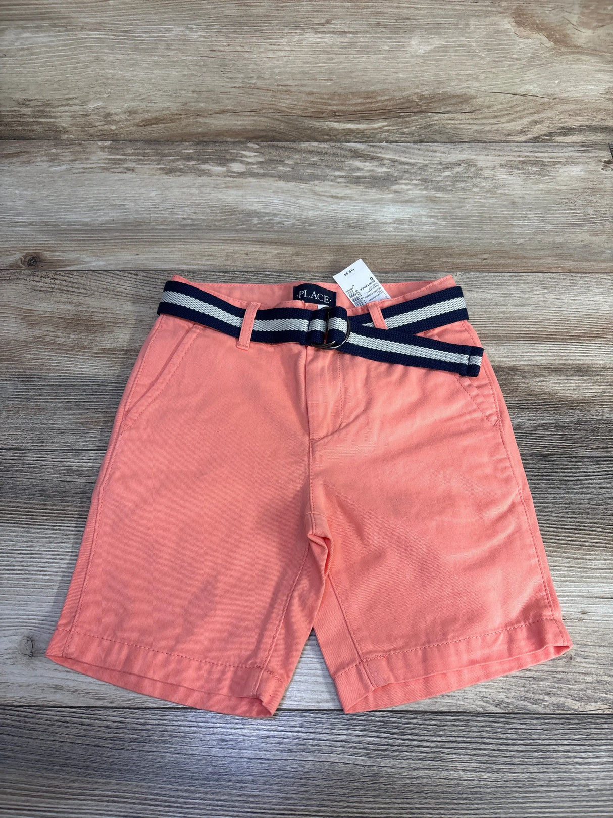 NEW Children's Place Woven Belted Chino Shorts Coral sz 5T