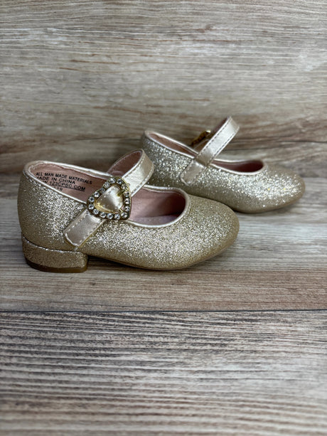 Cupcakes & Cashmere Gold Glitter Mary Jane Shoes sz 5c - Me n Mommy To Be