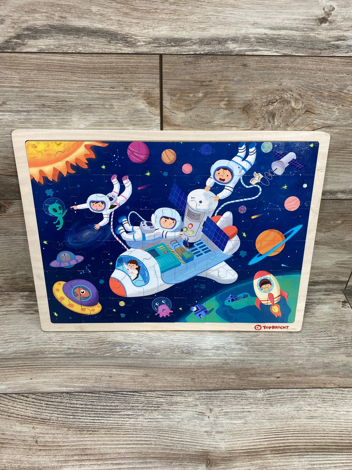 Top Bright Rocket 48 Piece Wooden Puzzle