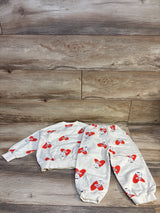 Ante.j Bunny Hearts 2pc Sweatshirt & Joggers Set White sz 5T