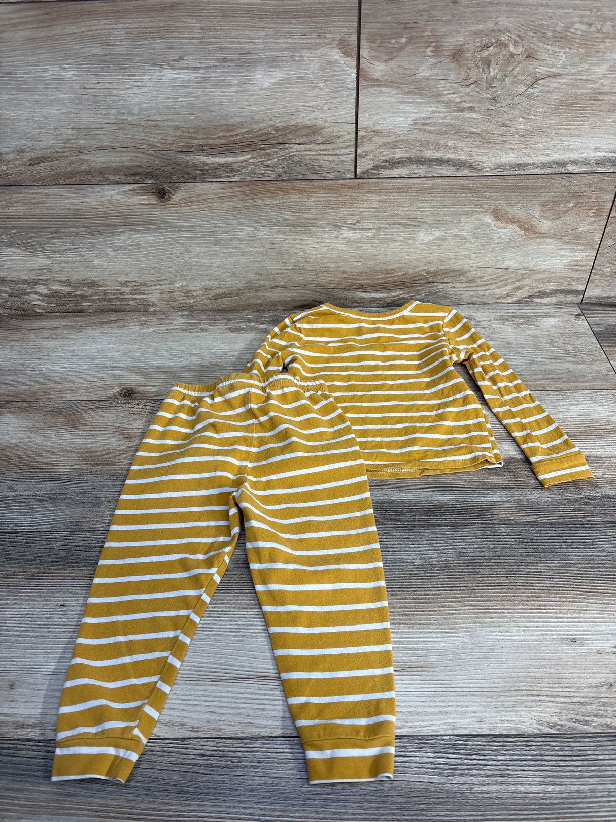 Cozy Cub 2pc Striped Pajama Set Yellow sz 18-24m
