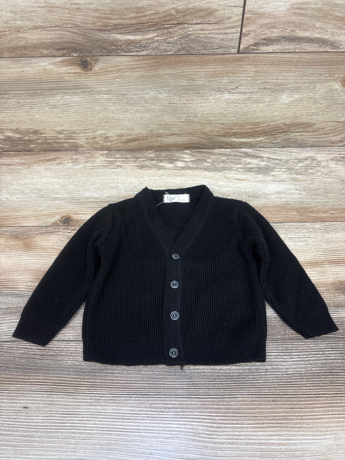Lilax Knit Button-Up Cardigan Black sz 6-9m