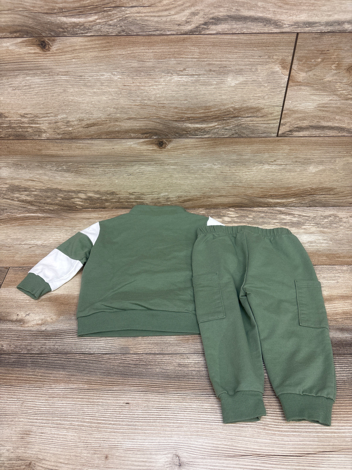 Mini Threads 2pc Quarter-Zip Sweatshirt & Joggers Set Green sz 12m