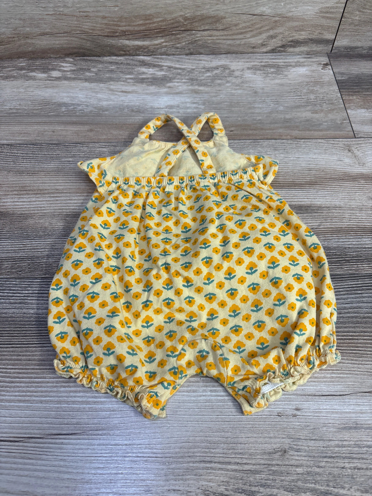 Just One You Floral Shortie Romper Yellow sz 3m - Me n Mommy To Be