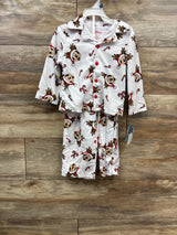 NEW Disney 2pc Mickey Mouse Coat Style Pajama Set White sz 3T