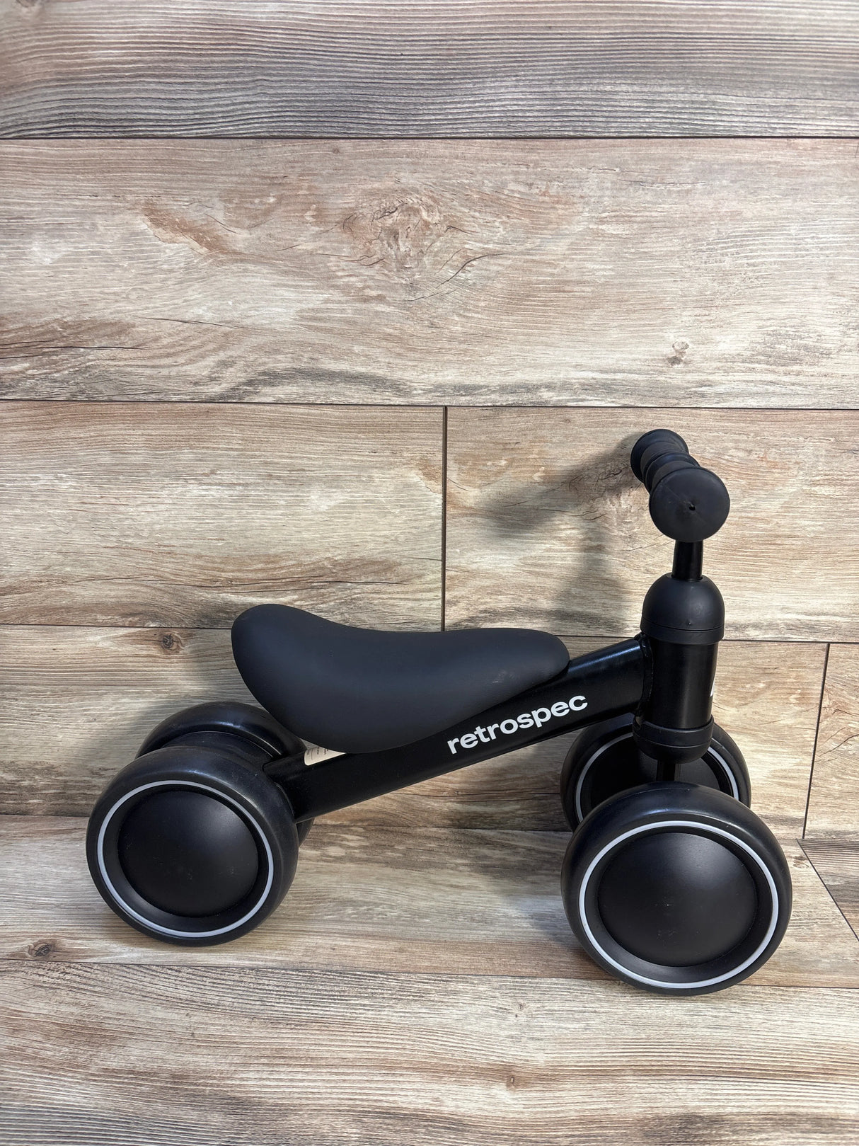 RetroSpec Cricket Baby Walker Balance Bike in Black
