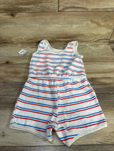 NEW Barbie Striped Terry Cloth Cherry Tank Romper White sz 4T