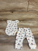 Disney Baby 2pc Minnie Mouse Bodysuit & Joggers White sz Newborn