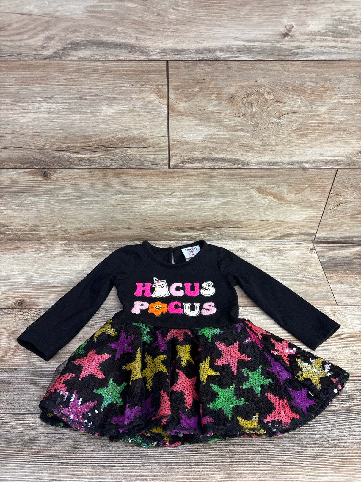 Counting Daisies 'Hocus Pocus' Long Sleeve Dress Black sz 18m