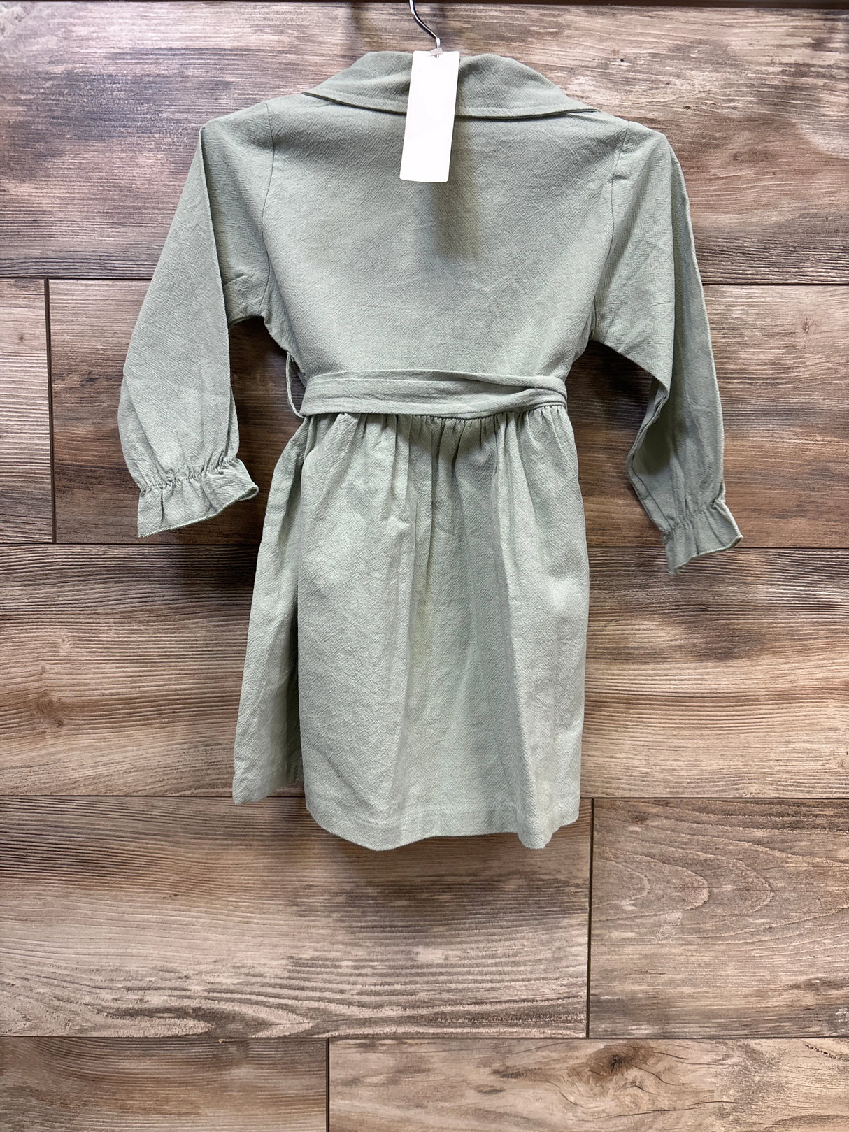 NEW Shein Waist Tie Dress Sage sz 18-24m