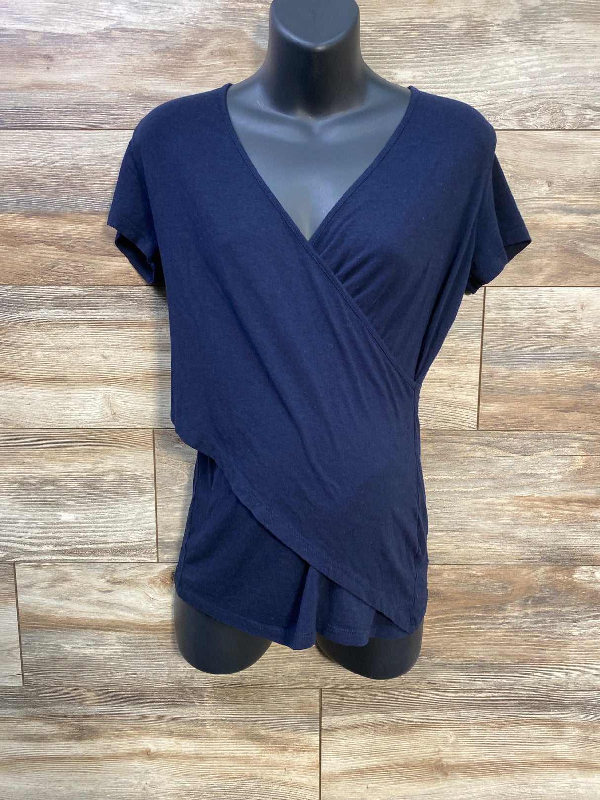 Angel Maternity Crossover Nursing Top Navy sz Small