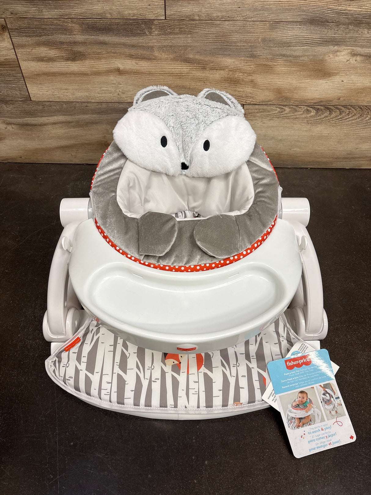 NEW Fisher Price Premium Sit-Me-Up Floor Seat with Snack Tray, Fox