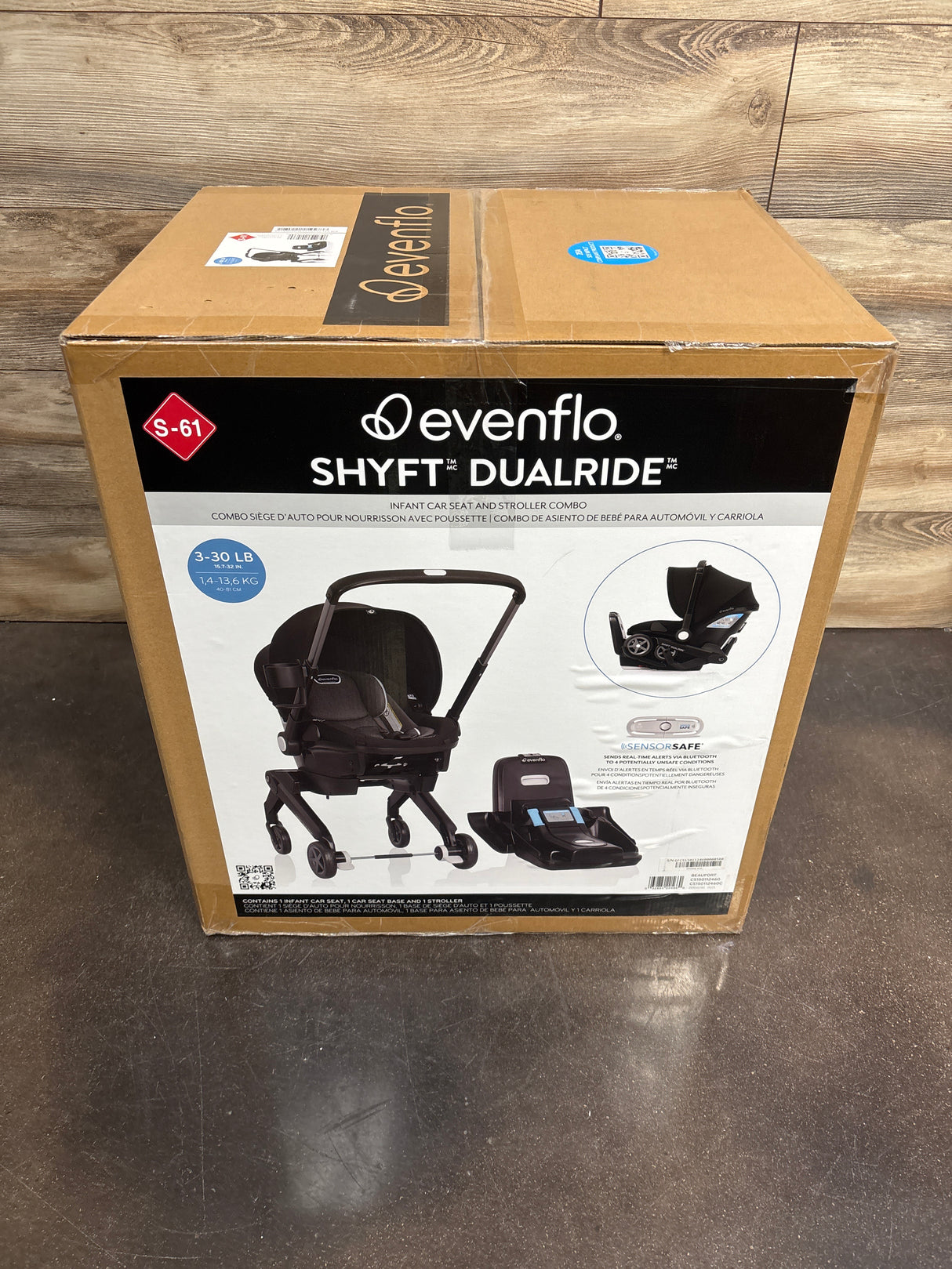 NEW Evenflo Shyft DualRide Infant Car Seat and Stroller Combo in Beaufort