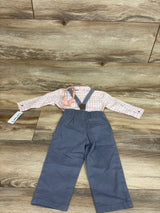 NEW Just One You 4pc Plaid Suspender Set Pink sz 12m