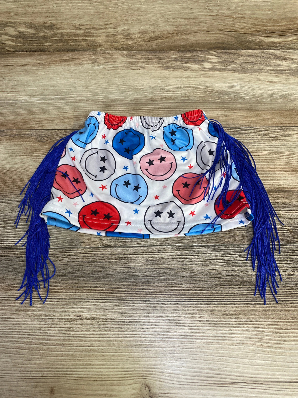 Smiley Face Fringe Skirt White sz 12-18m